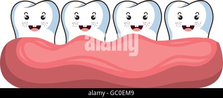 Medizinische Zahnpflege Cartoon Theme-design Stock Vektor