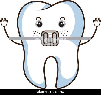 Medizinische Zahnpflege Cartoon Theme-design Stock Vektor