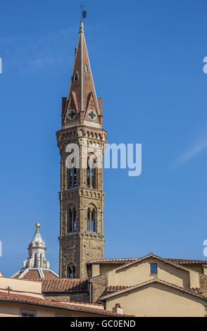 Turm der Badia Florentina in Florenz, Italien Stockfoto