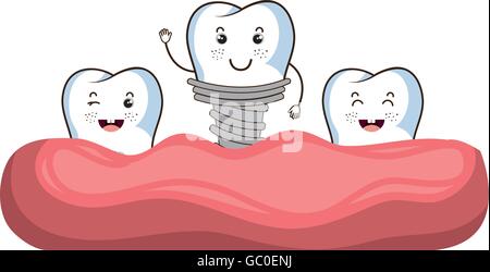 Medizinische Zahnpflege Themenentwurf Stock Vektor