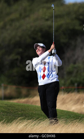 Golf - Ricoh Women's British Open - Tag 1 - Royal Lytham und St. Anne's Golf Course. Becky Brewerton von Wales auf dem 13. Fairway während der Women's British Open im Royal Lytham und auf dem St. Anne's Golf Course, Blackpool. Stockfoto