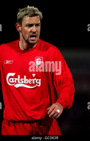 Fußball - Barclays Reserve League North - Wolverhampton Wanderers gegen Liverpool. Stephane Henchoz, Liverpool Stockfoto