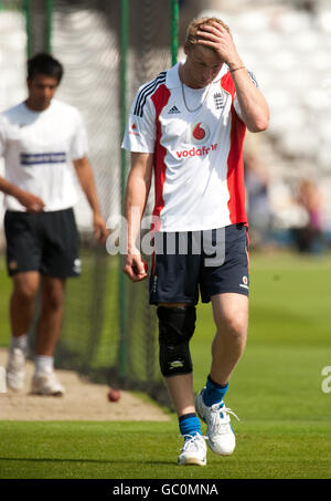 Cricket - The Ashes 2009 - npower Vierter Test - England Nets Session - Tag zwei - Headingley. Andrew Flintoff aus England während der Nets-Sitzung in Headingley, Leeds. Stockfoto