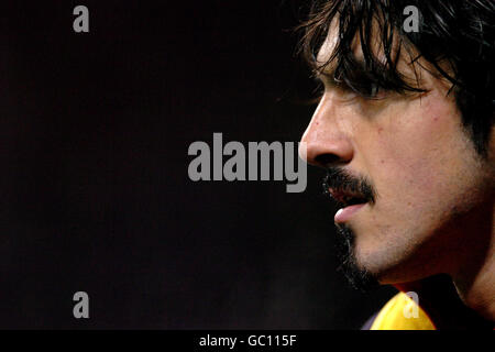 Fußball - UEFA Champions League - Gruppe F - Celtic / AC Mailand. Gennaro Gattuso von AC Milan sitzt auf der Bank Stockfoto