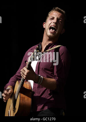 V Festival 2009 - Chelmsford. James Morrison spielt auf der V Stage beim V Festival im Hylands Park, Chelmsford, Essex. Stockfoto