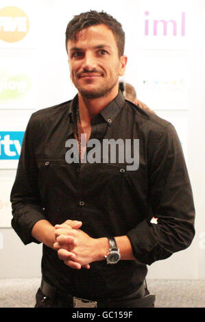 Peter Andre, nachdem er mit dem Media Guardian Edinburgh International Television Festival spricht. Stockfoto