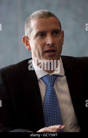 Veranstaltung Stuart Turner aus Schottland während der Pressekonferenz in Murrayfield, Edinburgh. Stockfoto