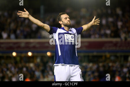 Fußball - Barclays Premier League - Birmingham City / Portsmouth - St Andrew's Stadium. James McFadden von Birmingham City feiert den Torsieg Stockfoto