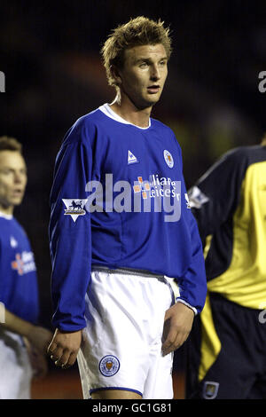 Fußball - AXA FA Cup - Dritte Runde Replay - Leicester City / Manchester City. Matt Heath, Leicester City Stockfoto