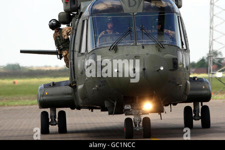 Merlin Hubschrauber zurück Stockfoto