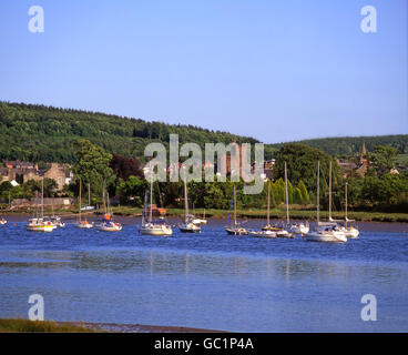 Castle Douglas aus über den Fluss Dee, Kirkcubright, Schottland Stockfoto