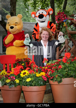 Winnie-the-Pooh-Gartenarbeit-initiative Stockfoto