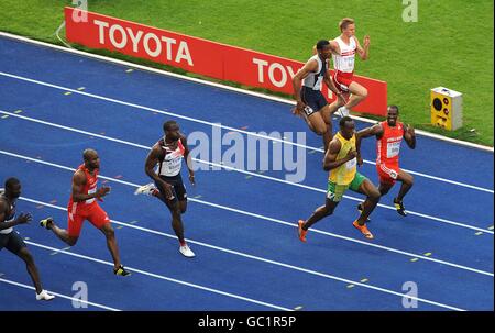 Jamaikas Usain Bolt (2. Rechts) In Aktion in seiner 100m Hitze Stockfoto