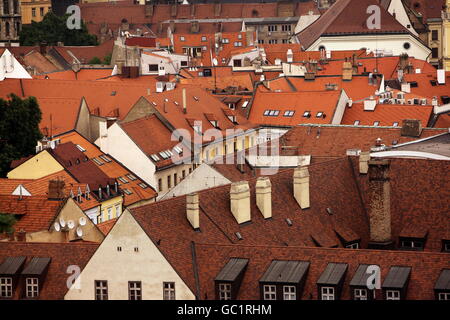 die Altstadt der Stadt Bratislava in der Slowakei in Ost-Europa. Stockfoto