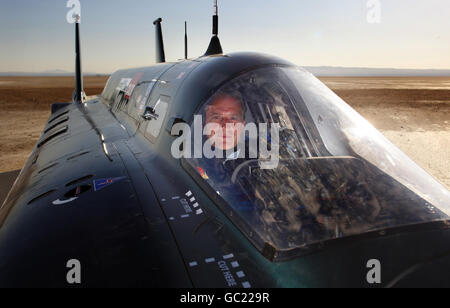 Britische Dampf-Auto-Weltrekord-Versuch Stockfoto