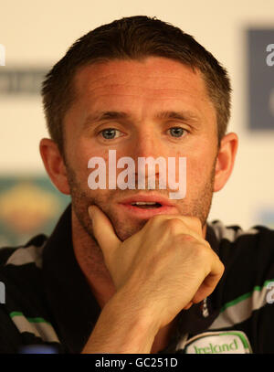 Kapitän Robbie Keane, Republik Irland, während einer Pressekonferenz im Pancyprian Gymnastic Association Stadium, Nicosia, Zypern. Stockfoto