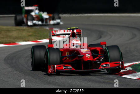 Ferrai-Fahrer Kimi Räikkönen beim Großen Preis von Italien auf dem Monza Circuit, Italien. Stockfoto