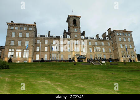 Gesamtansicht des DoubleTree by Hilton Dunblane Hydro in Dunblane, Schottland, das heute offiziell eröffnet wurde. Stockfoto