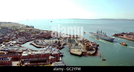 HMS Ark Royal kehrt zurück Stockfoto