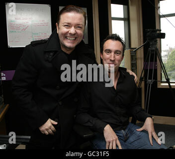 Ricky Gervais bei Absolute Radio Stockfoto