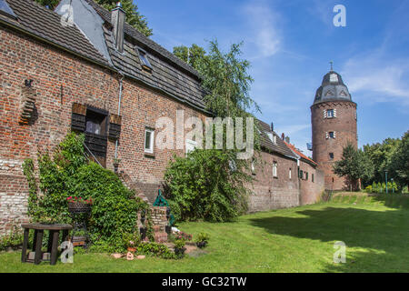 Mühlenturm in der Altstadt von Kranenburg, Deutschland Stockfoto