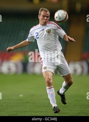 Fußball - FIFA Fußball-Weltmeisterschaft 2010 - Qualifikationsrunde - Gruppe 4 - Wales gegen Russland - Millennium Stadium. Alexander Anjukow, Russland Stockfoto