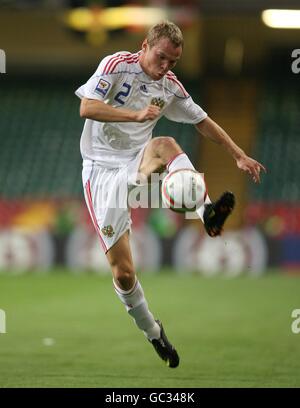 Fußball - FIFA Fußball-Weltmeisterschaft 2010 - Qualifikationsrunde - Gruppe 4 - Wales gegen Russland - Millennium Stadium. Alexander Anjukow, Russland Stockfoto