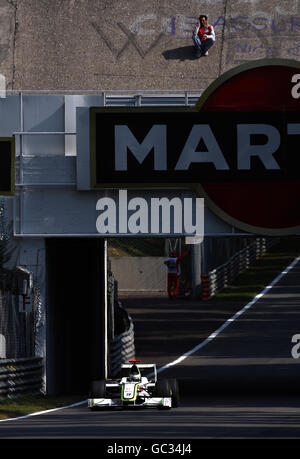 Formel-1-Motorsport - Großer Preis Von Italien - Qualifikation - Monza. Brawn GP-Pilot Jenson Button beim dritten Training auf dem Monza Circuit, Italien. Stockfoto