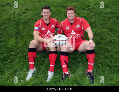 Edinburgh's Nick De Luca (links) und Kyle Traynor während einer Fotoserie im Murrayfield Stadium, Edinburgh. Stockfoto