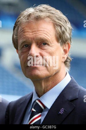 Alastair Johnston, Vorsitzender der neuen Rangers, während einer Pressekonferenz in Ibrox, Glasgow. Stockfoto