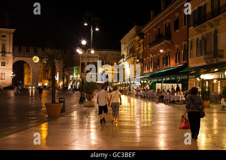 Piazza Bra, Verona, Italien, Europa Stockfoto