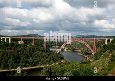 Viadukt von Garabit in Auvergne, Frankreich Stockfoto