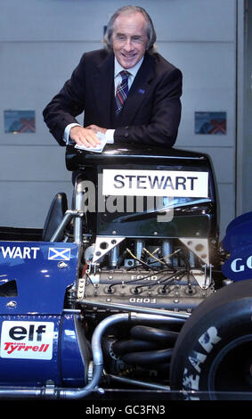 Sir Jackie Stewart Ausstellung Stockfoto