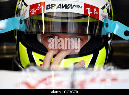 Formel-1-Autorennen - Großer Preis Von Italien - Trainingstag - Monza. Brawn GP's Jenson Button beim ersten Training auf dem Monza Circuit, Italien. Stockfoto