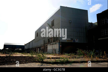 BERICHT VON MG Rover. MG Motor Longbridge Werk in Longbridge, Birmingham. Stockfoto