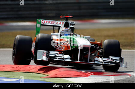 Formel-1-Autorennen - Großer Preis Von Italien - Trainingstag - Monza. Zwingen Sie den indischen Adrian Sutil beim zweiten Training auf dem Monza Circuit, Italien. Stockfoto