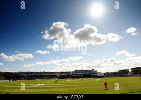 Ein Blick auf England spielt Australien während der siebten NatWest Series One Day International im Riverside, Durham. Stockfoto