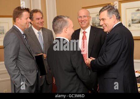 Brown besucht die USA Stockfoto