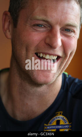 Fußball - WM 2010 - Qualifikationsrunde - Gruppe drei - Nordirland V Tschechien - Nordirland Press Co... Stockfoto