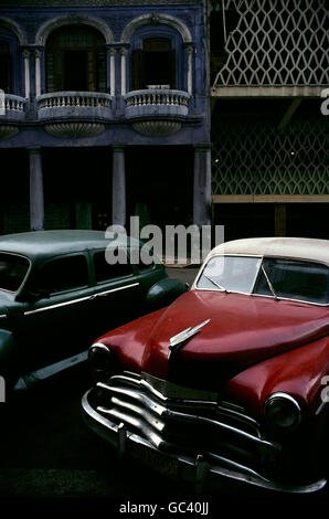 Havanna, Kuba. 50er Jahre amerikanische Oldtimer, Alt-Havanna. Stockfoto