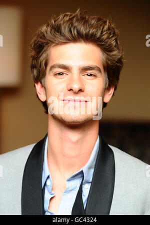 Andrew Garfield bei der Aftershow-Party für Terry Gilliams neuen Film The Imaginarium of Doctor Parnassus im Langham Hotel in London. Stockfoto