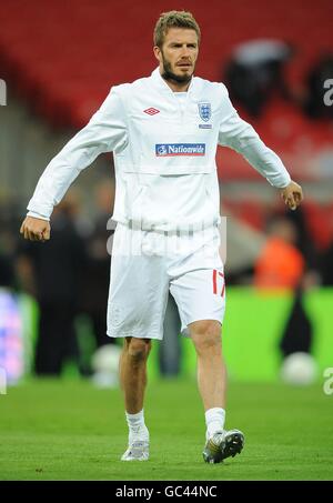 Fußball - FIFA Fußball-Weltmeisterschaft 2010 - Qualifikationsrunde - Gruppe sechs - England gegen Weißrussland - Wembley Stadium. David Beckham, England. Stockfoto