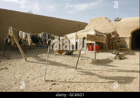 Truppen in Afghanistan. Patrouillenbasis 4 in Babaji, Afghanistan. Stockfoto