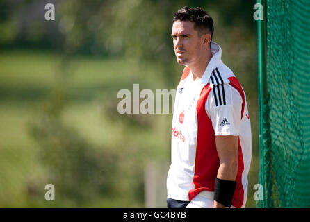 Kevin Pietersen, Englands, während einer Nets-Trainingseinheit auf dem Wanderers Cricket Ground, Johannesburg, Südafrika. Stockfoto