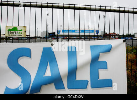 Ein allgemeiner Blick auf Portsmouth Football Club Ground, Fratton Park in Portsmouth. Stockfoto