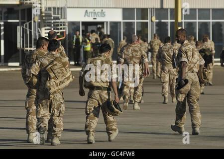 Britische Truppen zurück aus Afghanistan Stockfoto