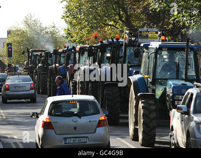 Farmers Traktor Proteste Irland Stockfoto