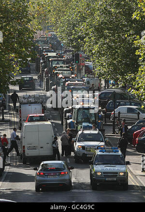 Farmers Traktor Proteste Irland Stockfoto