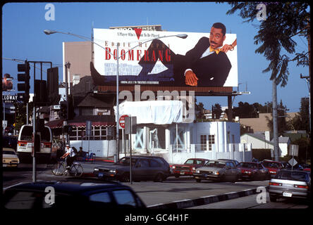 Eddie Murphy Reklametafel für Film Bumerang auf dem Sunset Strip ca. 1992 Stockfoto