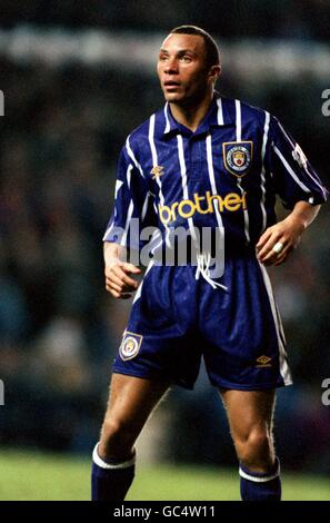 Fußball - Manchester City. Terry Phelan, Manchester City Stockfoto